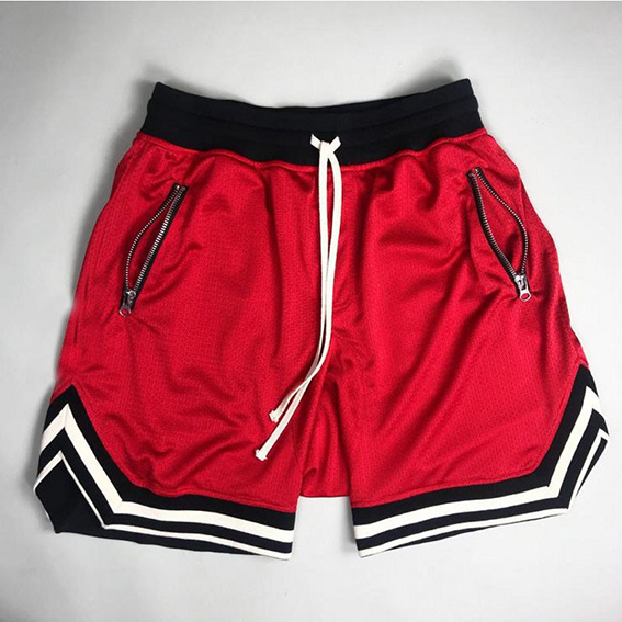 Custom Men's Cotton  Quick Dry Gym Mesh Athletic Baseball Sliding Shorts With Drawstring Zipper Pocket