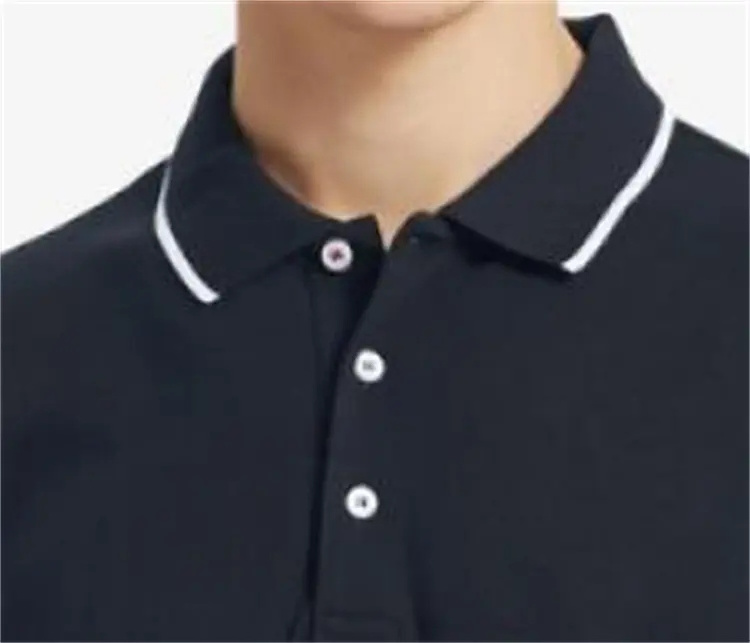 Custom Oem Logo Cotton Pique Contrast Sleeves Difference Color Casual Polo Shirt For Men