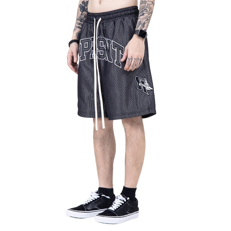 Basketball Soccer Tennis Football Mesh Shorts For Men Manufacturer Streetwear Custom Embroidery 5in 6 7 Inch Inseam Mesh Shorts