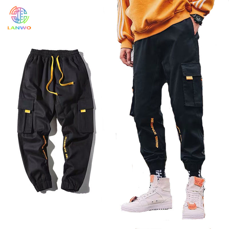 Spring Fashion Casual Oversized Overalls Men's Korean Beam Foot Camouflage Cargo Harem Pants