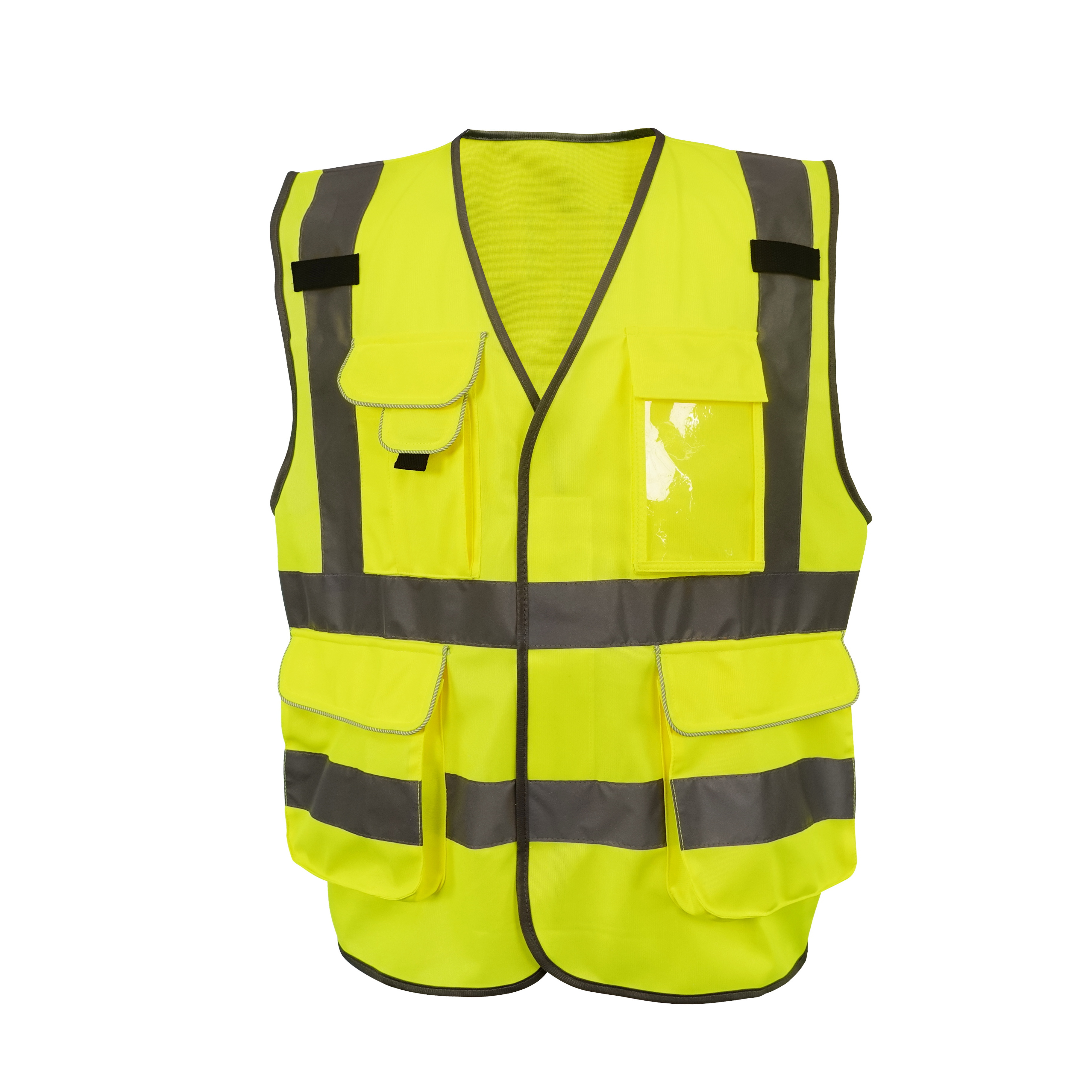 LX Security Vest Working Reflective Safety Vest Yellow Black Red Reflective Hi Vis Clothing With Pockets