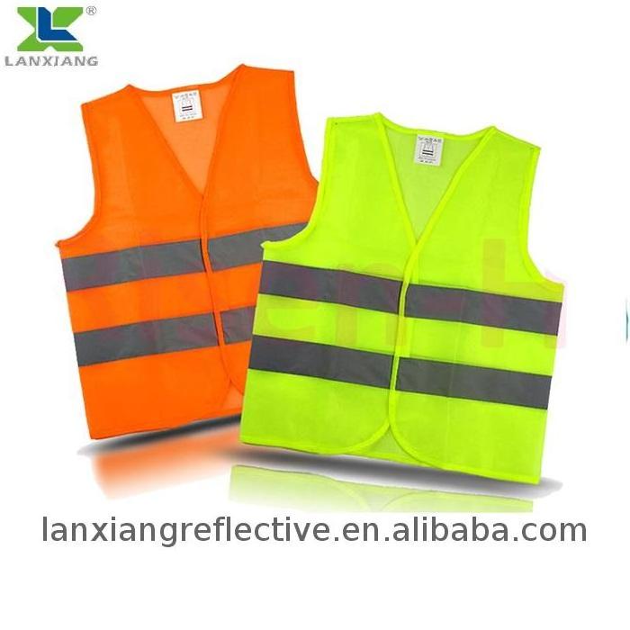 High quality 100%polyester tricot fabric custom safety  reflective vest   class 2