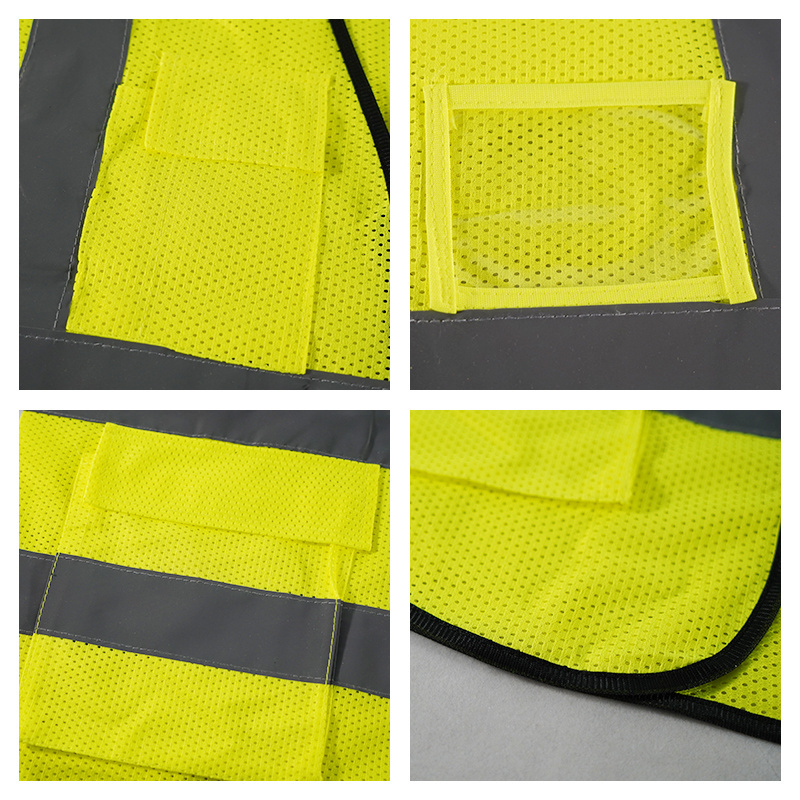 LX Cheap Price Wholesale Hi Vis Reflective Safety Vest Reflector Yellow Safety Vest With Pockets