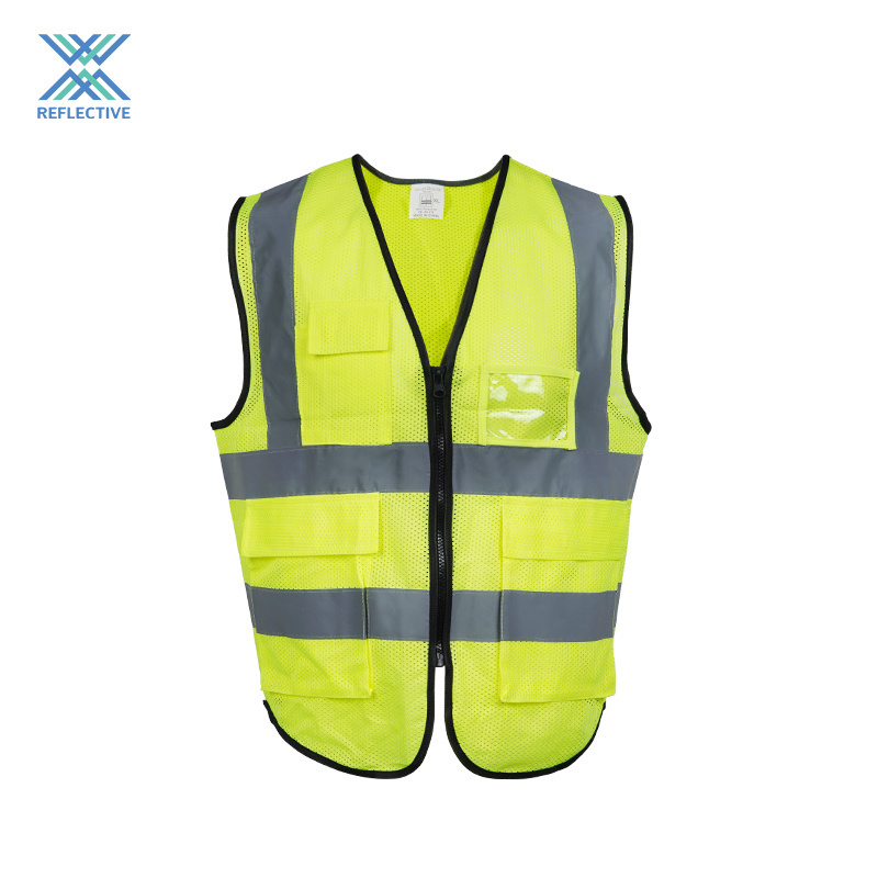 LX Cheap Price Wholesale Hi Vis Reflective Safety Vest Reflector Yellow Safety Vest With Pockets