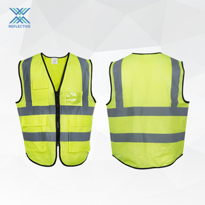 LX Cheap Price Wholesale Hi Vis Reflective Safety Vest Reflector Yellow Safety Vest With Pockets