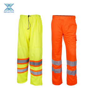 High visibility Yellow/orange Reflective Safety Pants Safety Trousers Waterproof Pants With Reflective Tape