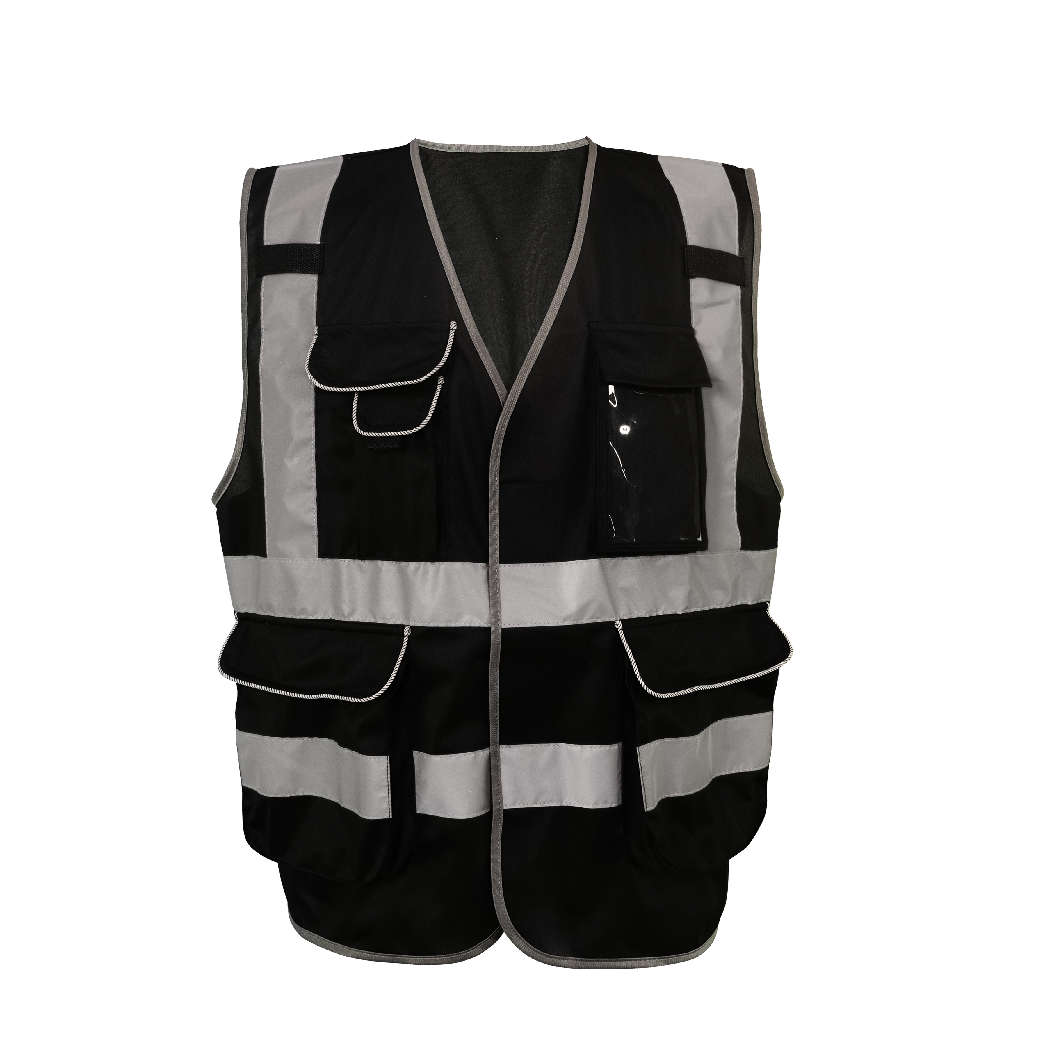 LX Security Vest Working Reflective Safety Vest Yellow Black Red Reflective Hi Vis Clothing With Pockets