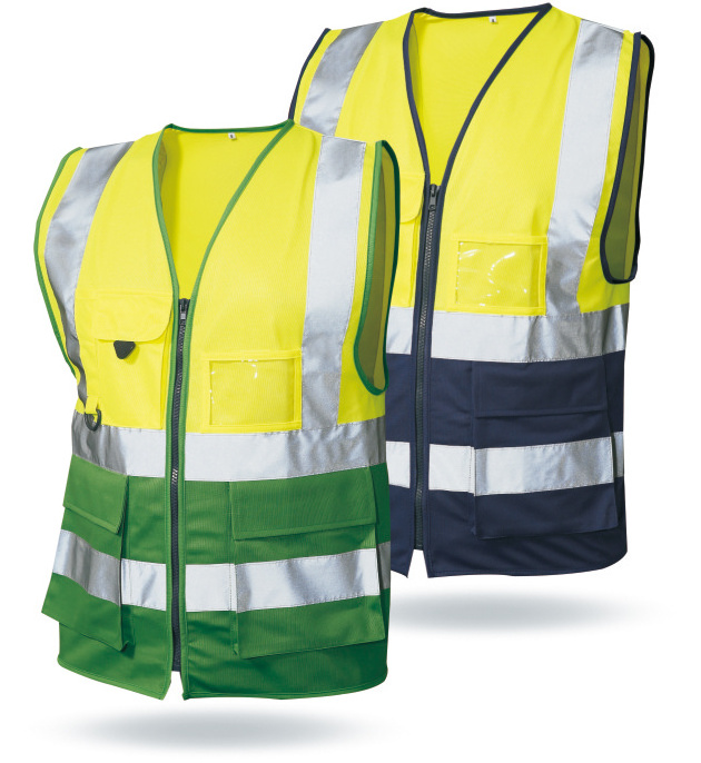 Custom logo print Reflective safety vest EN20471 & CE standard, reflective clothing , reflective vest with pockets