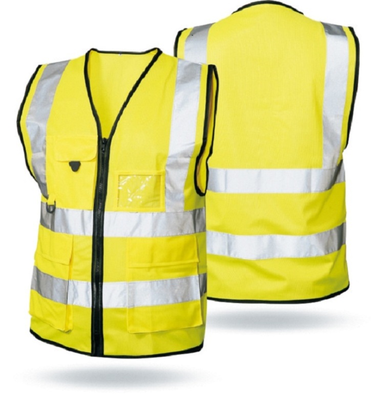 Custom logo print Reflective safety vest EN20471 & CE standard, reflective clothing , reflective vest with pockets