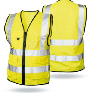 Custom logo print Reflective safety vest EN20471 & CE standard, reflective clothing , reflective vest with pockets