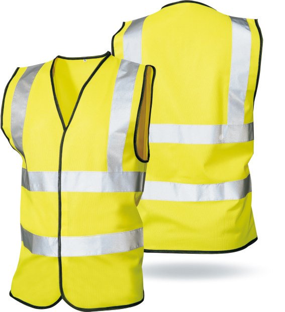 High quality 100%polyester tricot fabric custom safety  reflective vest   class 2