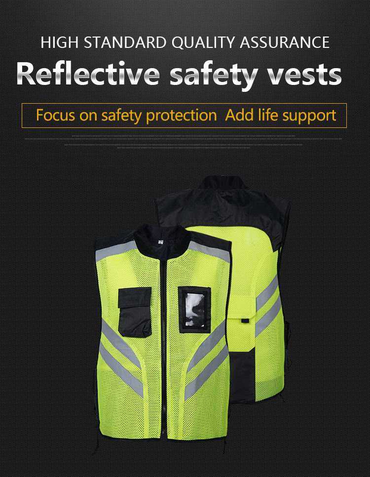 LX  High Quality Low MOQ Security Vest Reflective Industrial Safety Vest Yellow Reflective Hi Vis Safety Vest