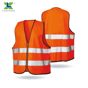 High quality 100%polyester tricot fabric custom safety  reflective vest   class 2