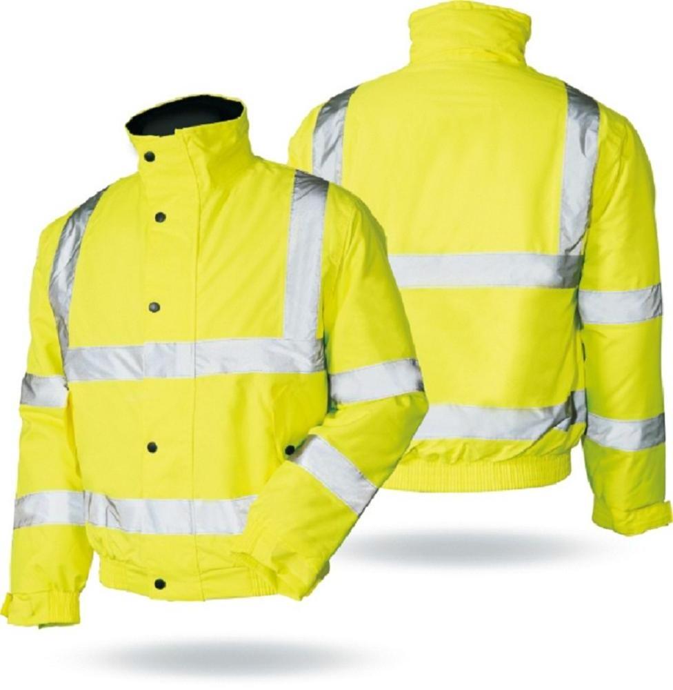 Traffic Winter Safetywear Hi Vis Clothing High Visibility Workwear Reflective Bomber Jacket