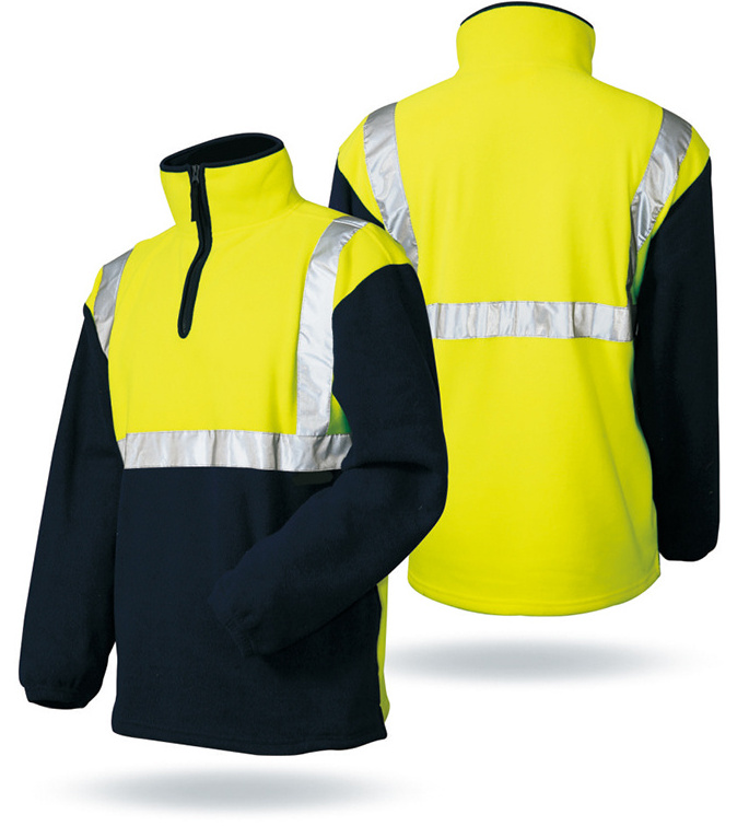 EN20471 High Visibility Warning Security Working Winter Construction Safety sweatshirt hoodie