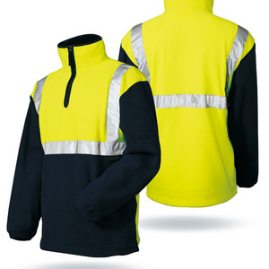 EN20471 High Visibility Warning Security Working Winter Construction Safety sweatshirt hoodie