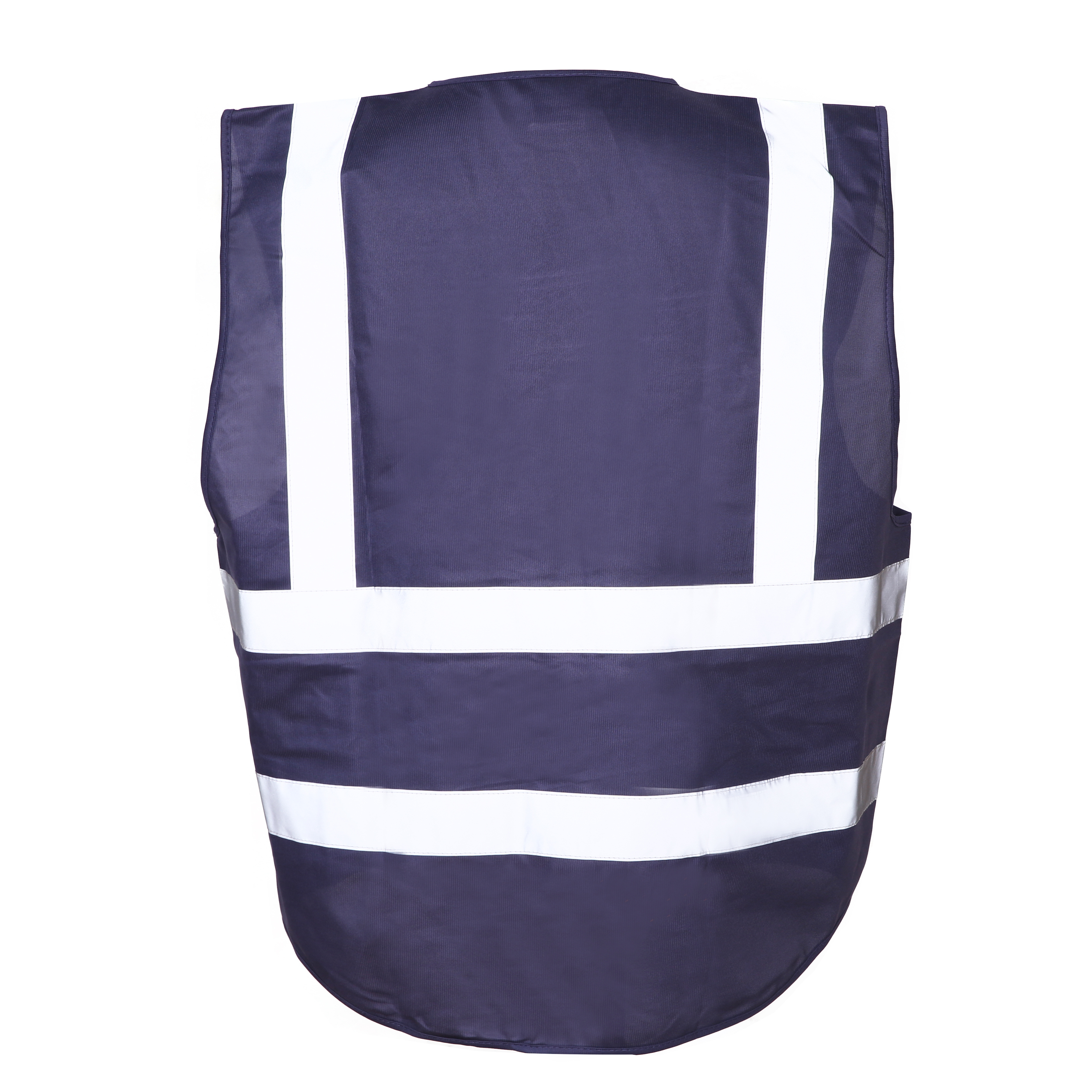 EN20471 Polyester Knitted Hi Vis Blue Reflective Work Vest With Pockets