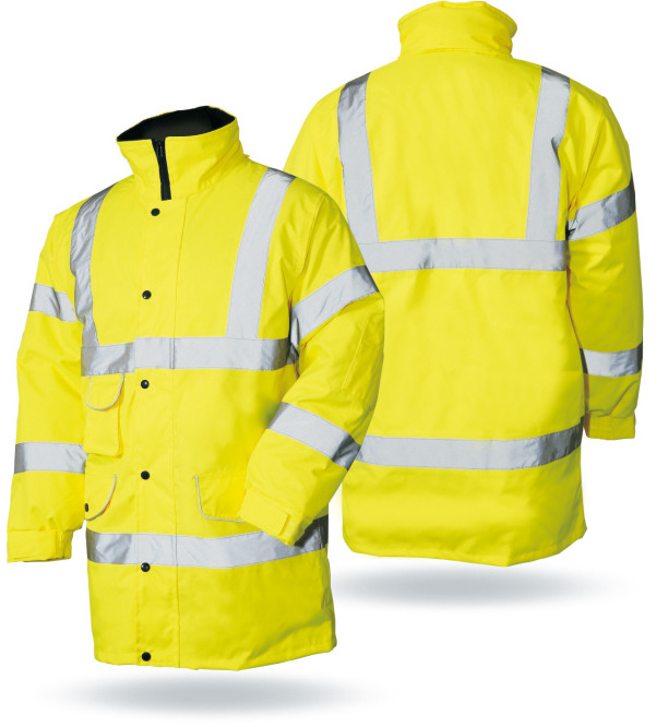 Hi Vis waterproof breathable reflective safety clothing, mens security custom blue black 3m reflective safety jacket