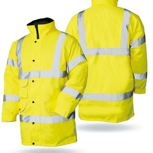 Hi Vis waterproof breathable reflective safety clothing, mens security custom blue black 3m reflective safety jacket