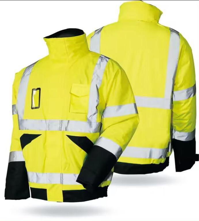 Hot sale new design  HI Vis waterproof/windproof softshell  jacket  with reflective tape