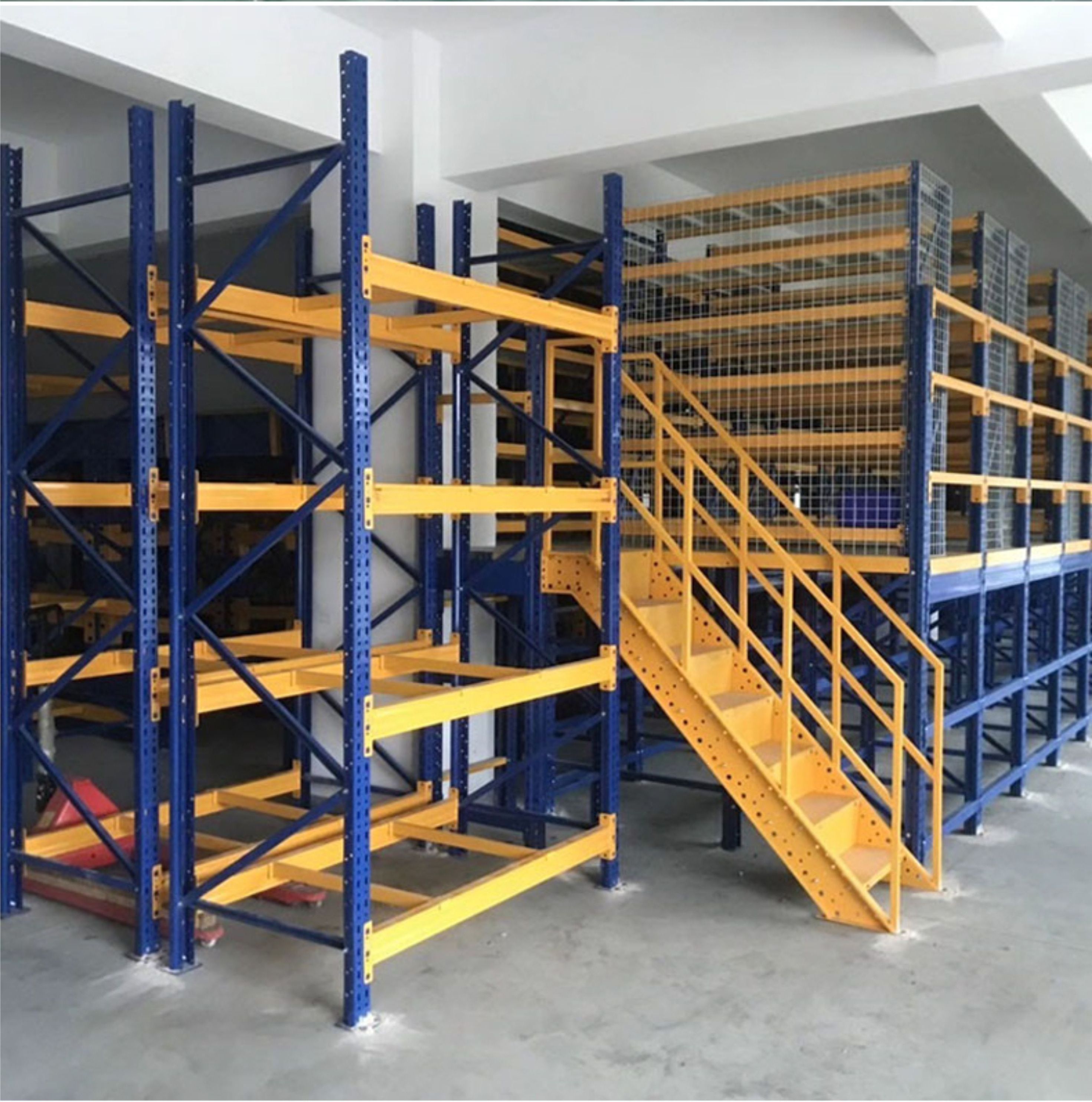 2023 Factory wholesale Racking warehouse Multi-tiers Custom Mezzanine Platform Racking heavy duty Racking supported mezzanine