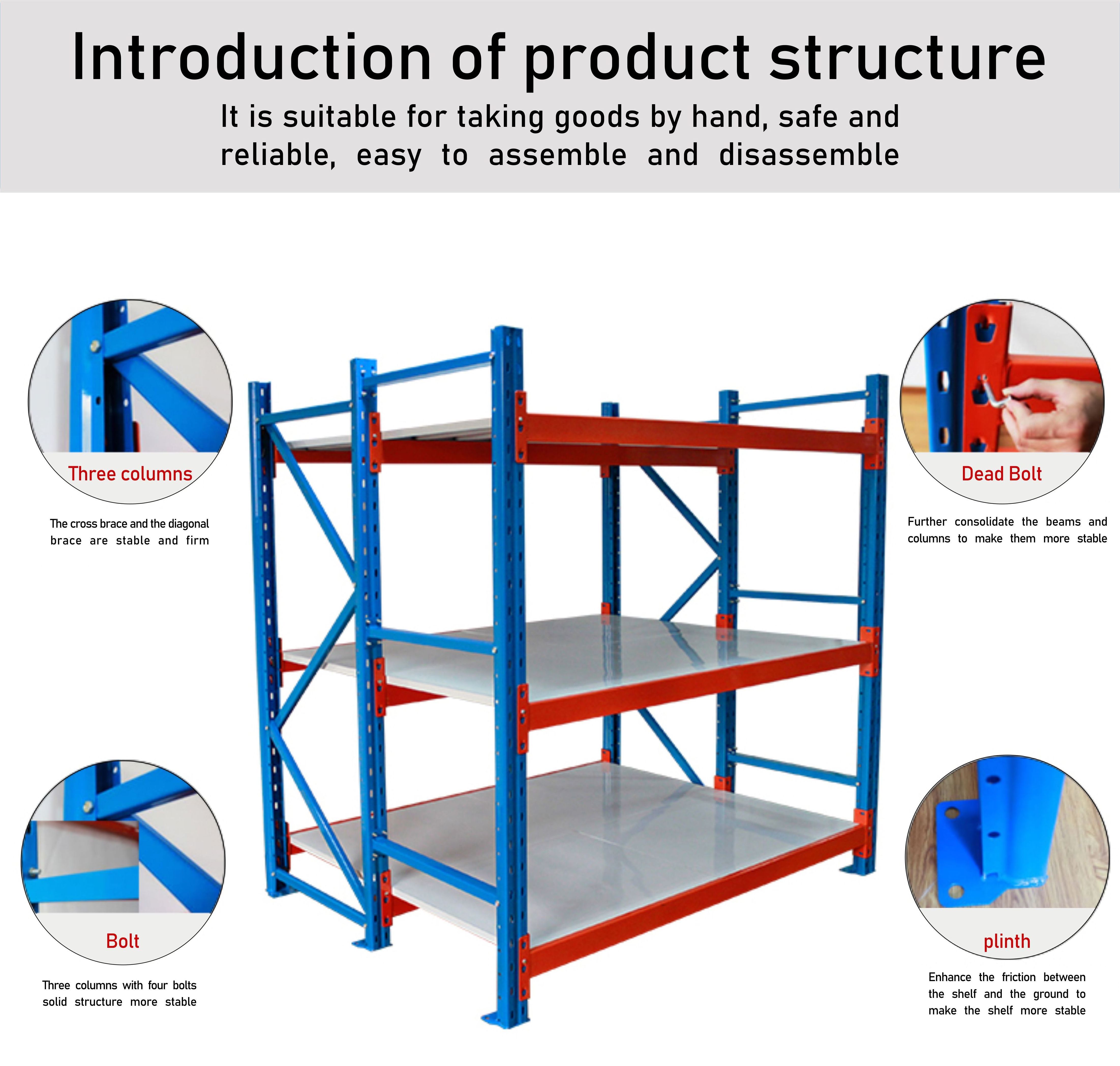 Easy To Assemble Longspan Rivet Shelving Shelf Racking System Medium Shelf