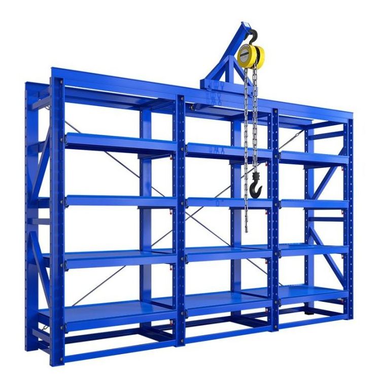 Adjustable 4-layer custom - made premium metal pallet shelves factory heavy - duty mold racks