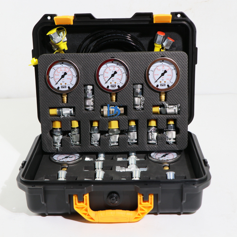 Universal Hydraulic Pressure Test Gauge 5 Gauges Pressure Connector Hydraulic Pressure Test Kit