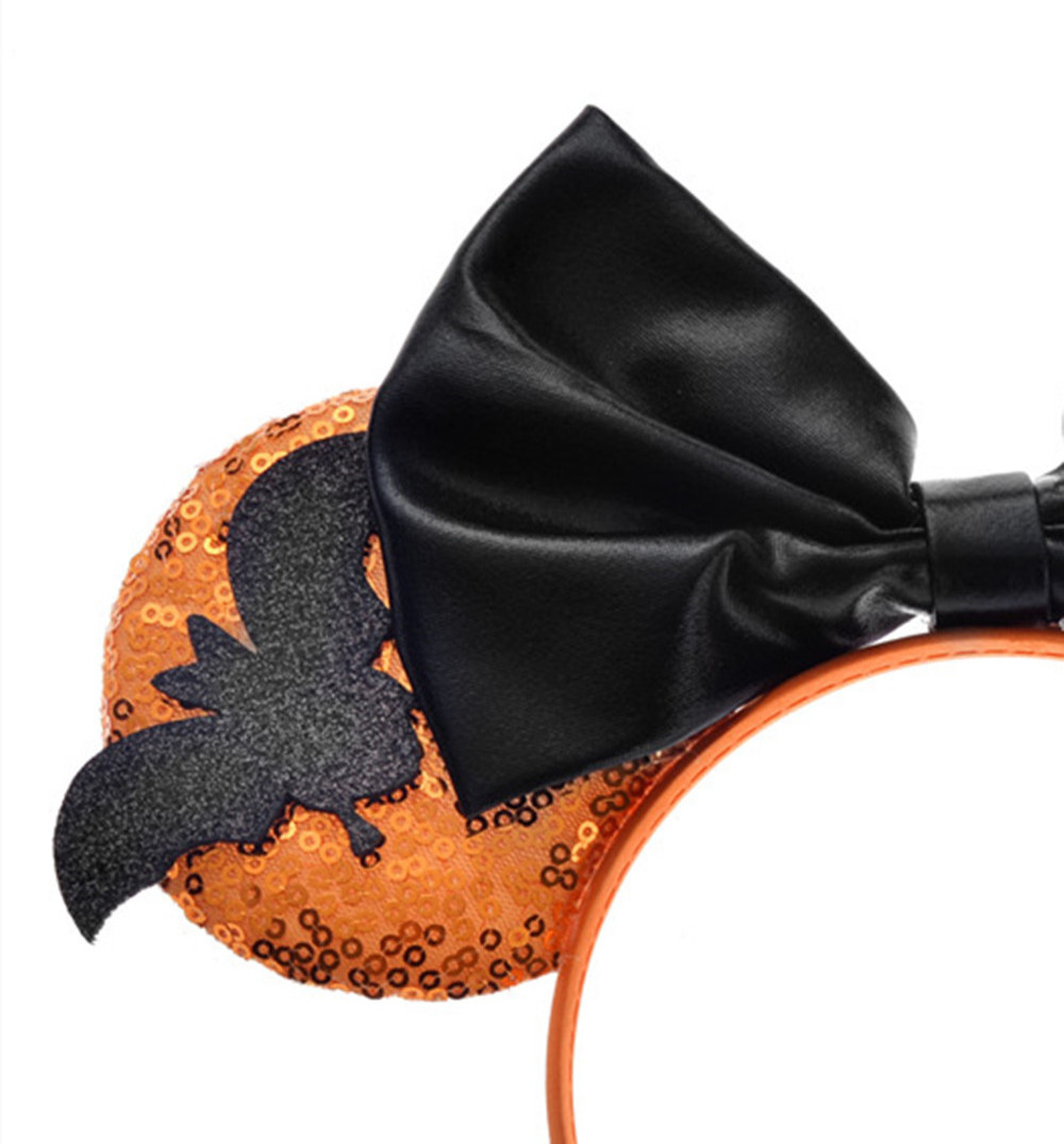 Wholesale Halloween Headbands Mouse Ears Headband Sequin Bow Headband Girls Bat Halloween Decoration Hair Accessories For Women