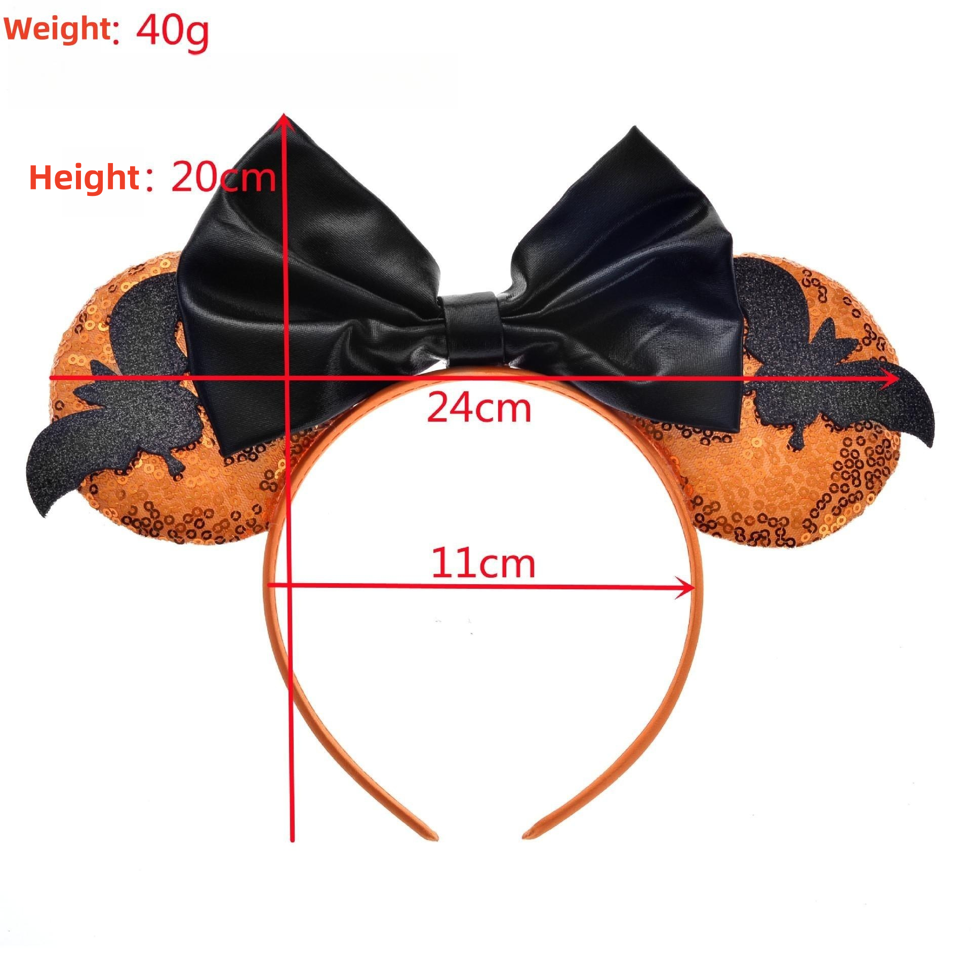 Wholesale Halloween Headbands Mouse Ears Headband Sequin Bow Headband Girls Bat Halloween Decoration Hair Accessories For Women