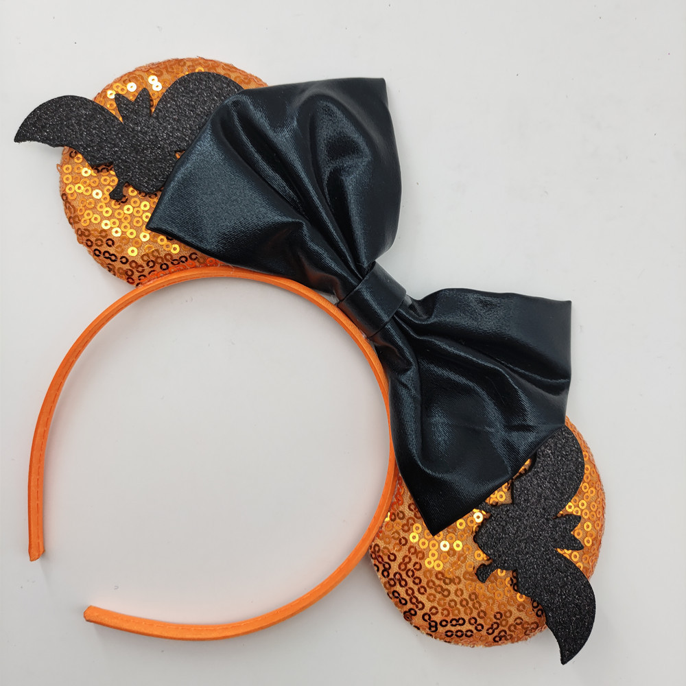 Wholesale Halloween Headbands Mouse Ears Headband Sequin Bow Headband Girls Bat Halloween Decoration Hair Accessories For Women