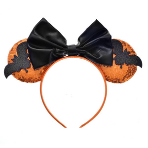 Wholesale Halloween Headbands Mouse Ears Headband Sequin Bow Headband Girls Bat Halloween Decoration Hair Accessories For Women