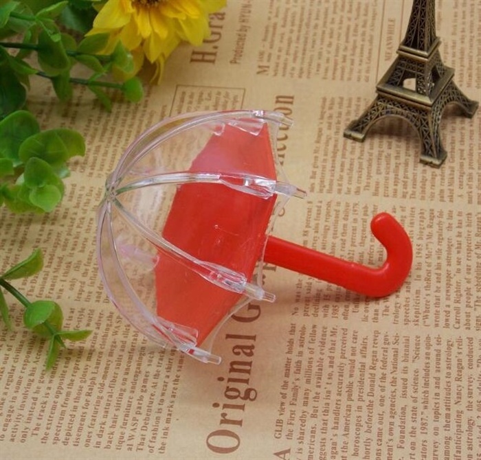 Umbrella Shaped Plastic Candy Boxes Christmas Birthday Party Chocolate Container Favor Box