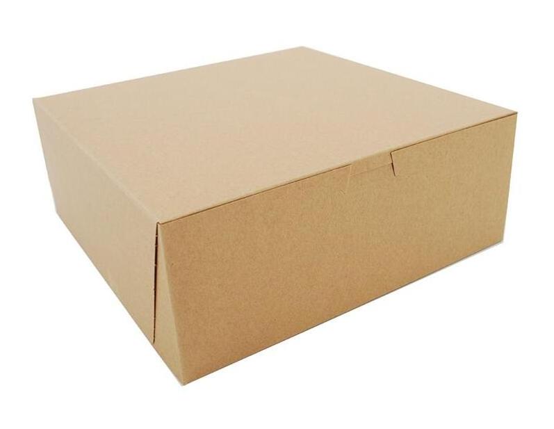 Kraft Paperboard Non Window Lock Corner Bakery Box, 10