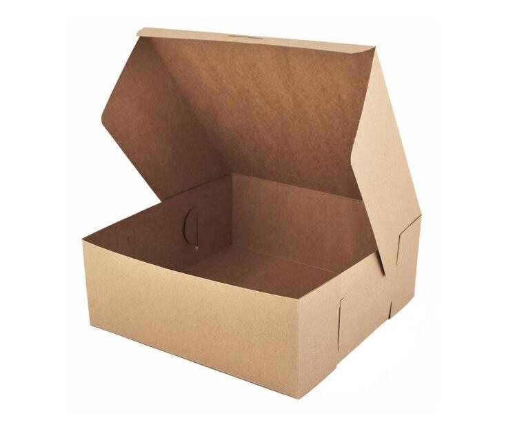 Kraft Paperboard Non Window Lock Corner Bakery Box, 10