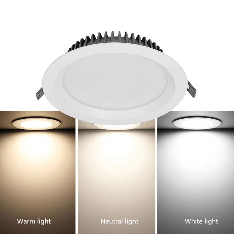 Factory 5W 7W 12W 15W 18W 24W Recessed Spot Led Ceiling Spotlight Round Indoor Down Lights 4 Inch Recessed Led Downlight