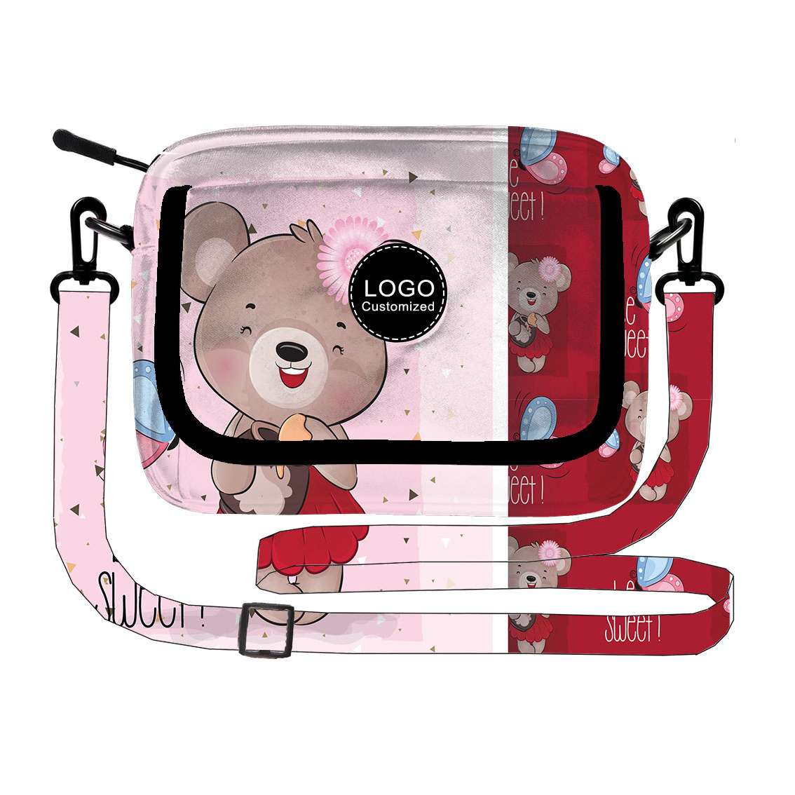 INS Hot Selling Dog backpacks bag Sublimation Pattern Comfortable Pooch Pouches and peeps