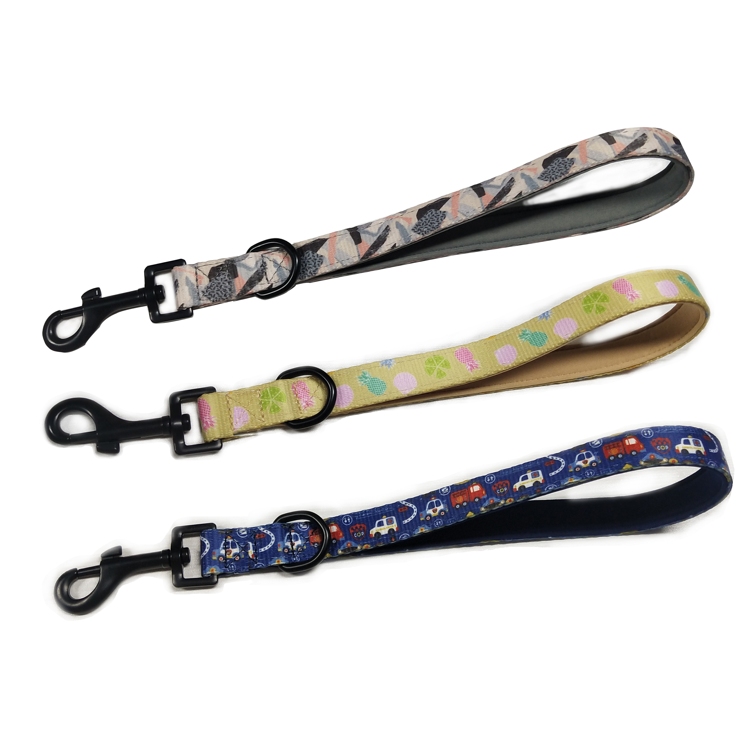 High quality Pet accessories Short Dog Leash 12 24 inch custom Short Soft padded handle dog leash and collar small outdoor lead