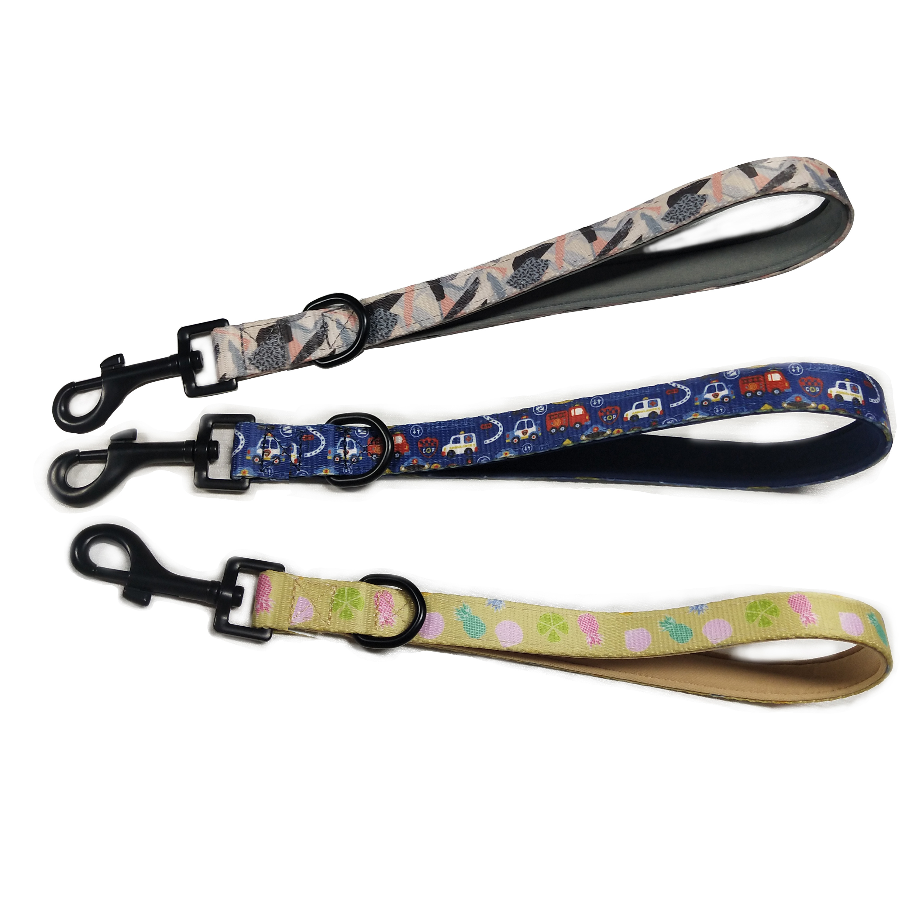 High quality Pet accessories Short Dog Leash 12 24 inch custom Short Soft padded handle dog leash and collar small outdoor lead