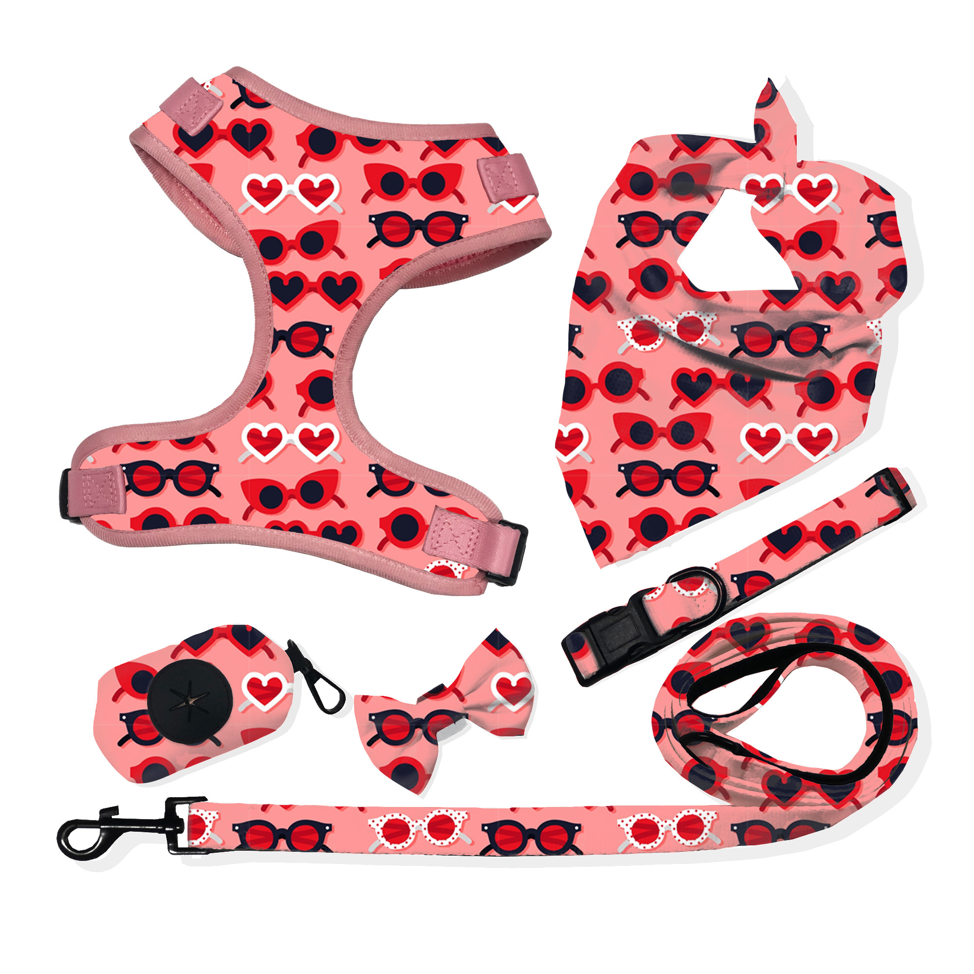 pet airtag collar rechargeable belt led leather cat dog harness soft bow diamond electric shock pvc fancy with light