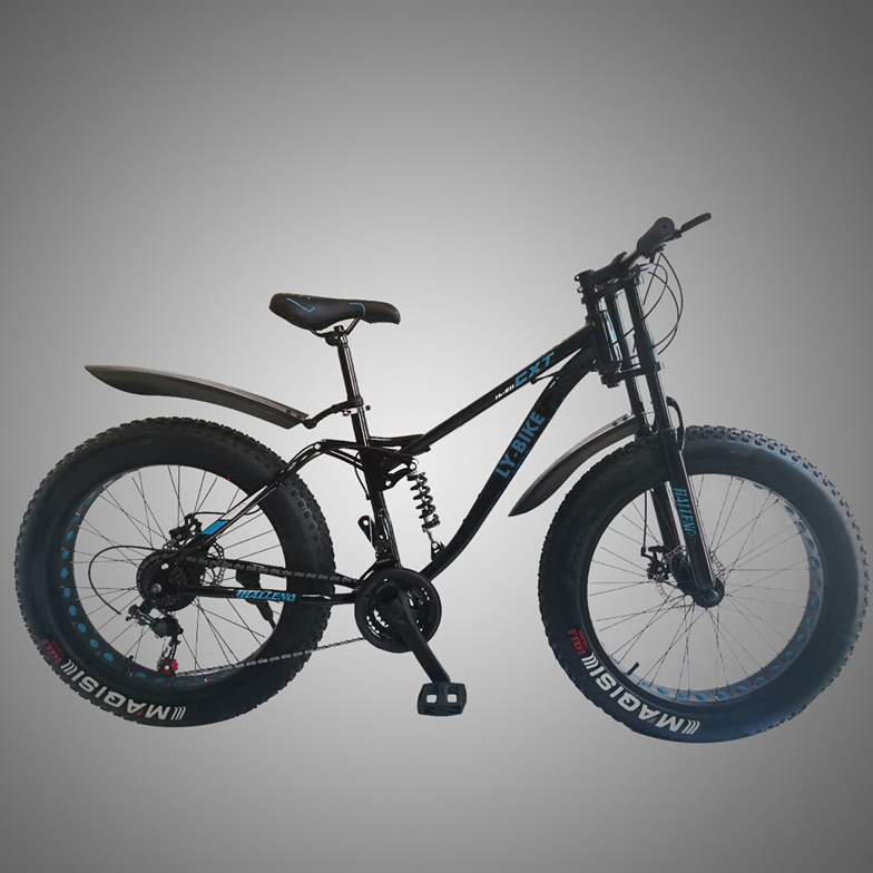 New style 26 beach snow bicycle for adult men with full suspension frame fat tire mountain bike for sale