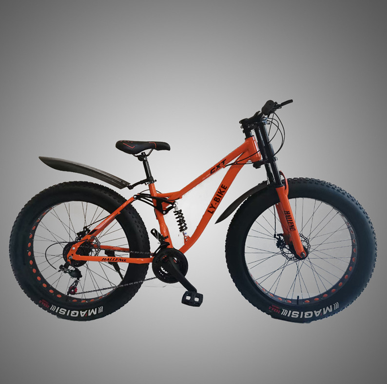 New style 26 beach snow bicycle for adult men with full suspension frame fat tire mountain bike for sale