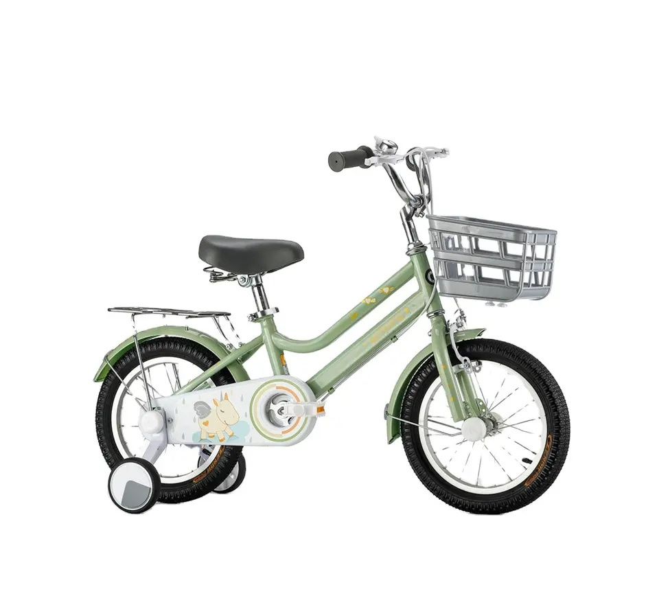 Oem 12 14 16 18 20 Inch Children's Bicycle For Baby Girls Boys With Basket Training Wheels Ride On Bike For Kids 3-10 Years old