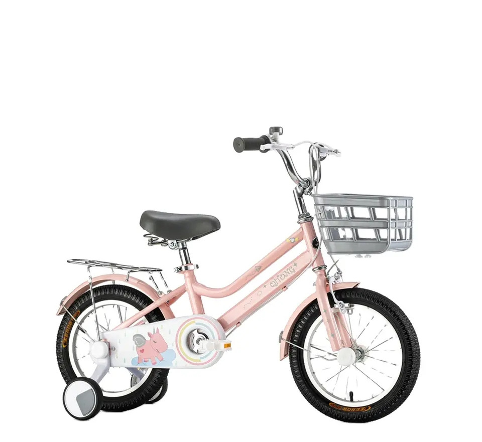 Oem 12 14 16 18 20 Inch Children's Bicycle For Baby Girls Boys With Basket Training Wheels Ride On Bike For Kids 3-10 Years old