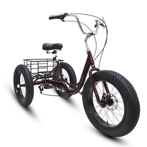 Wholesale Three-wheel Cargo Bike 3 Wheel 20 Inch Fat Tire Tyre Cargo Trike Tricycle Bike