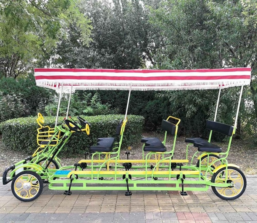 6 person touring cycle tandem bicycle/three rows sightseeing bike/ surrey bike bicycle