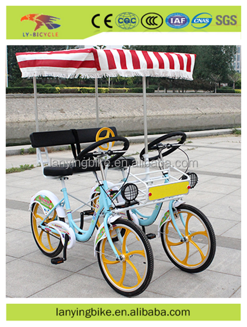 best selling tandem bike 4 wheel for sale/used quadricycle surrey bike bicycle from china