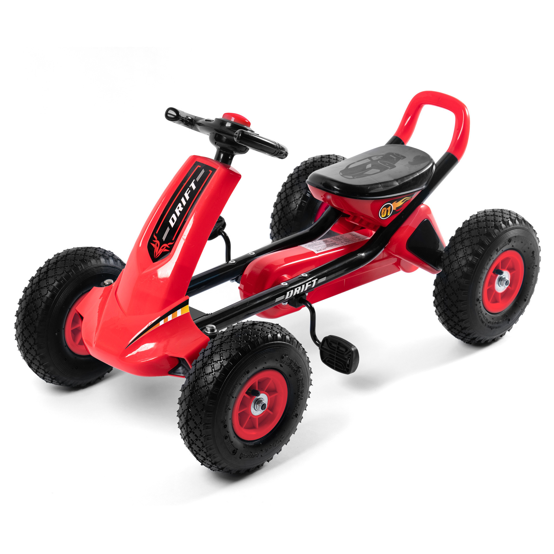 Factory delivery whole sale go karts  cheap price children toy ride on car rubber tire pedal go karts for kids gift