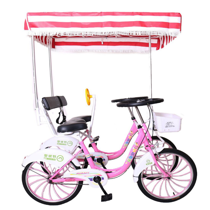 best selling tandem bike 4 wheel for sale/used quadricycle surrey bike bicycle from china