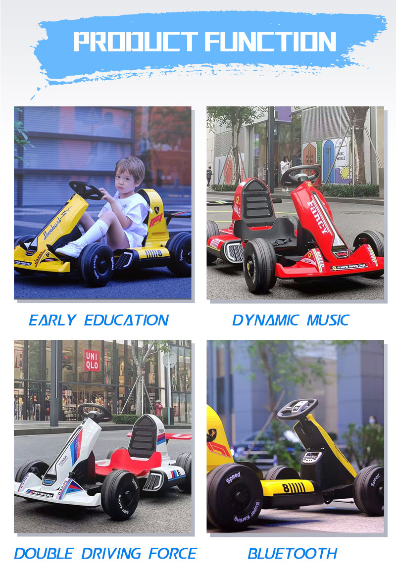 Electric Kids Adult Karts/ Outdoor Ride on Car Battery Powered Electric Go Kart Pedal Cars for Kids